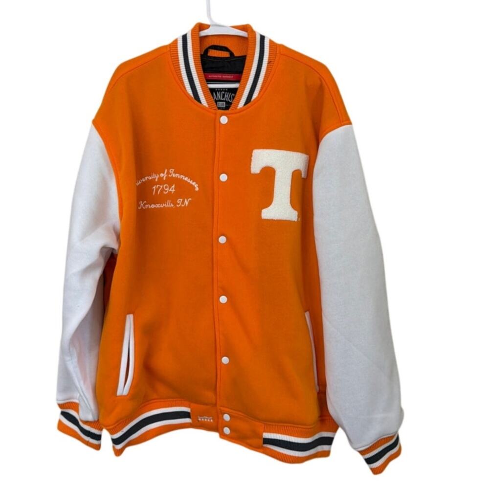 Tennessee Vols Franchise Club Fleece Varsity Full-Snap Jacket Orange Size XL New